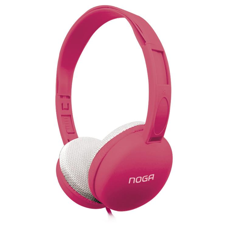 AURICULAR VINCHA PLUG 3.5 NOGA NET NG-903RS HI-FI ROSA